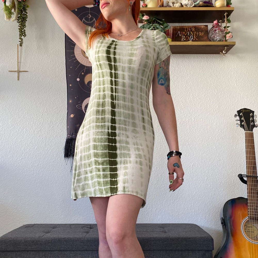 Tie dye boho swing dress